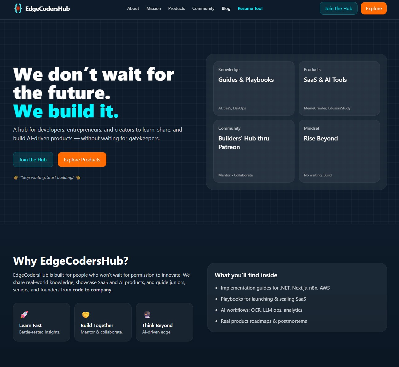 EdgeCodersHub Platform